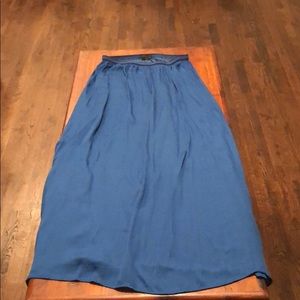 Royal blue silk Zara maxi skirt